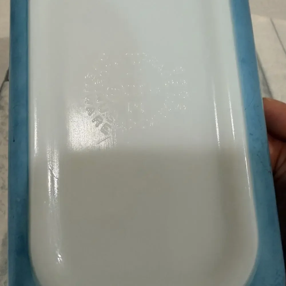 Pyrex blue refrigerator